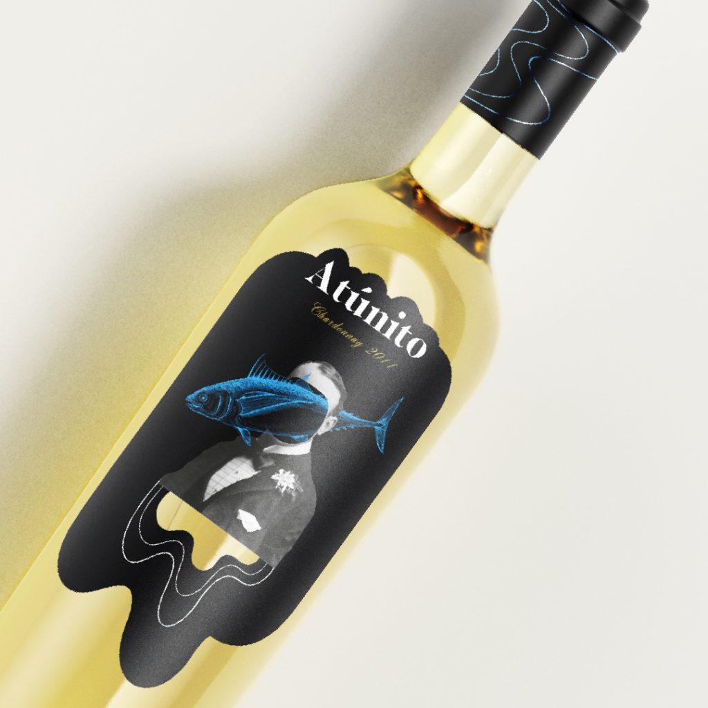 diseño etiqueta vino blanco atunito mery von funck-100