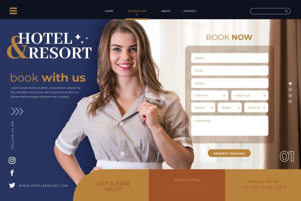 diseno web hoteles reservas