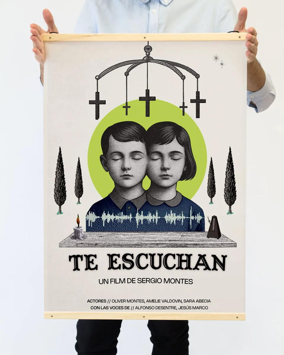 Te escuchan: cartel y collage